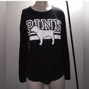 Bling dog pink shirt tee long